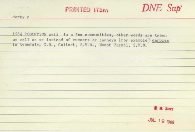 One of the DNE's word-files for darby